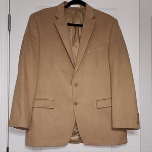 Ralph Lauren Mens 100% Camel Hair Tan Blazer 42R Sport Coat